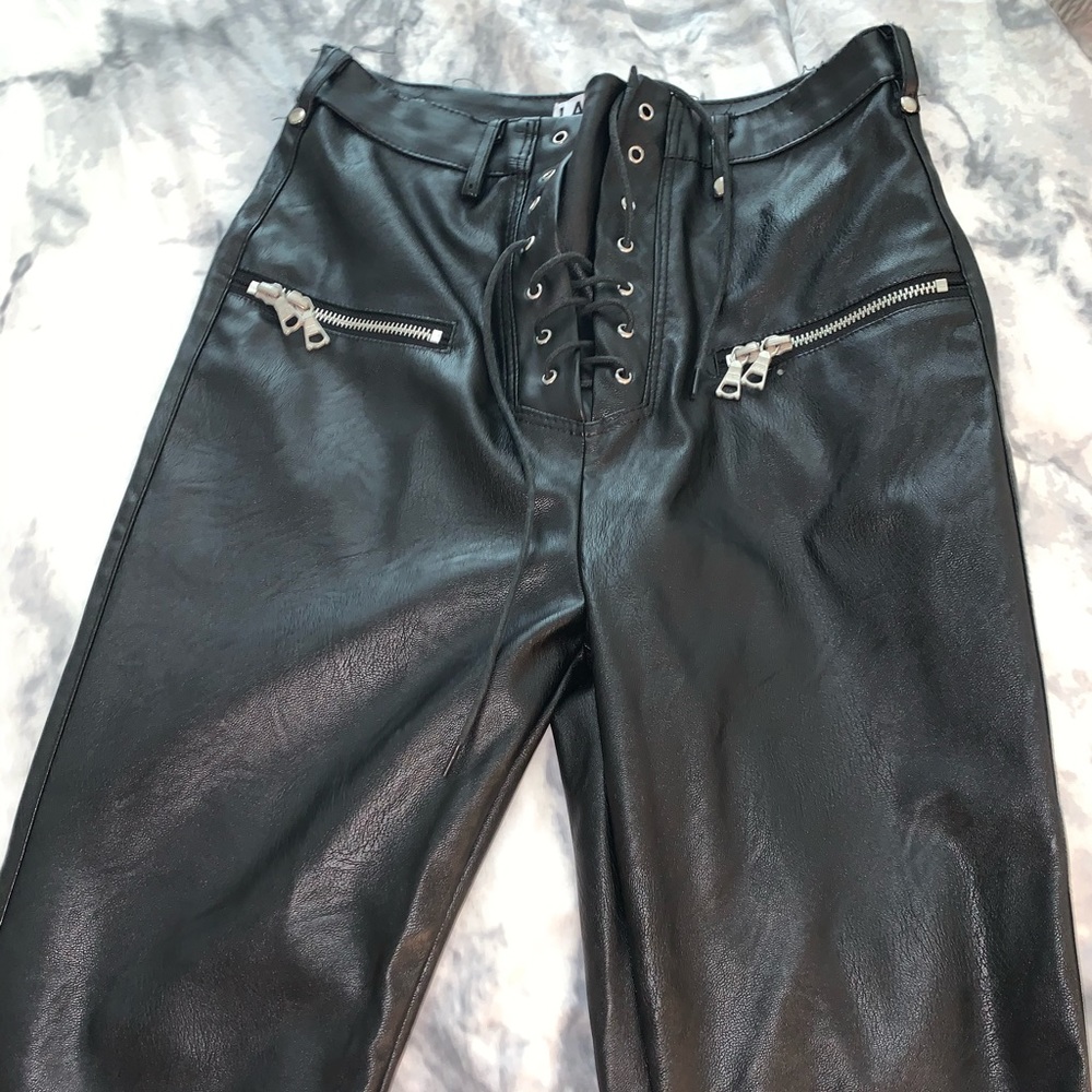 I.AM.GIA Alexa Lace Up Leather Pants